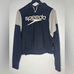 SPEEDO Unisex athletic hoodie long sleeve front logo Youth Large